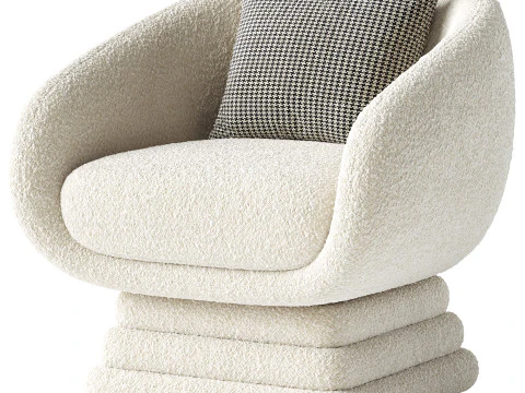 Sedia girevole Dahlia Modello 3D