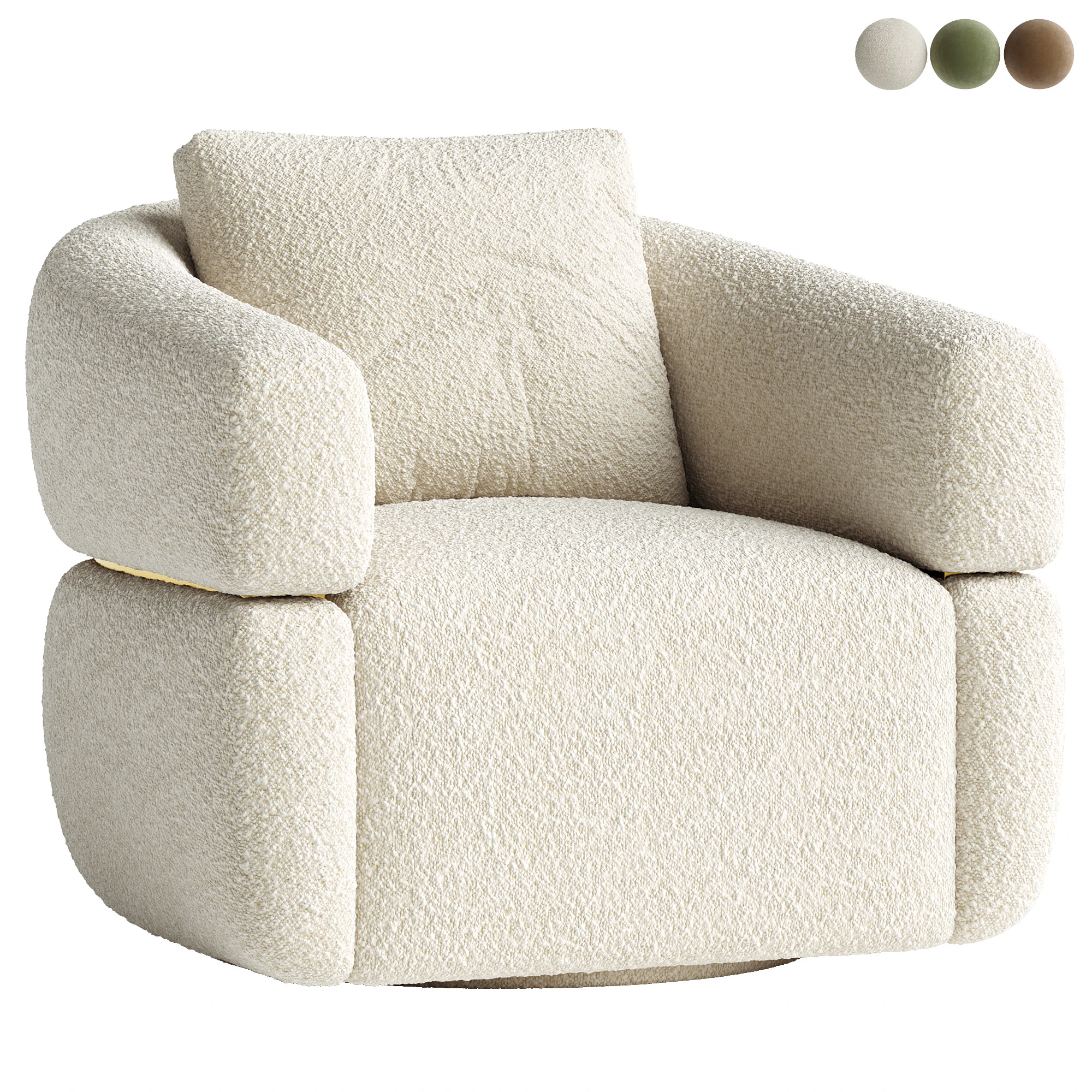 MCCLOUD SWIVEL CHAIR 3D Model .c4d .max .obj .3ds .fbx .stl .blend