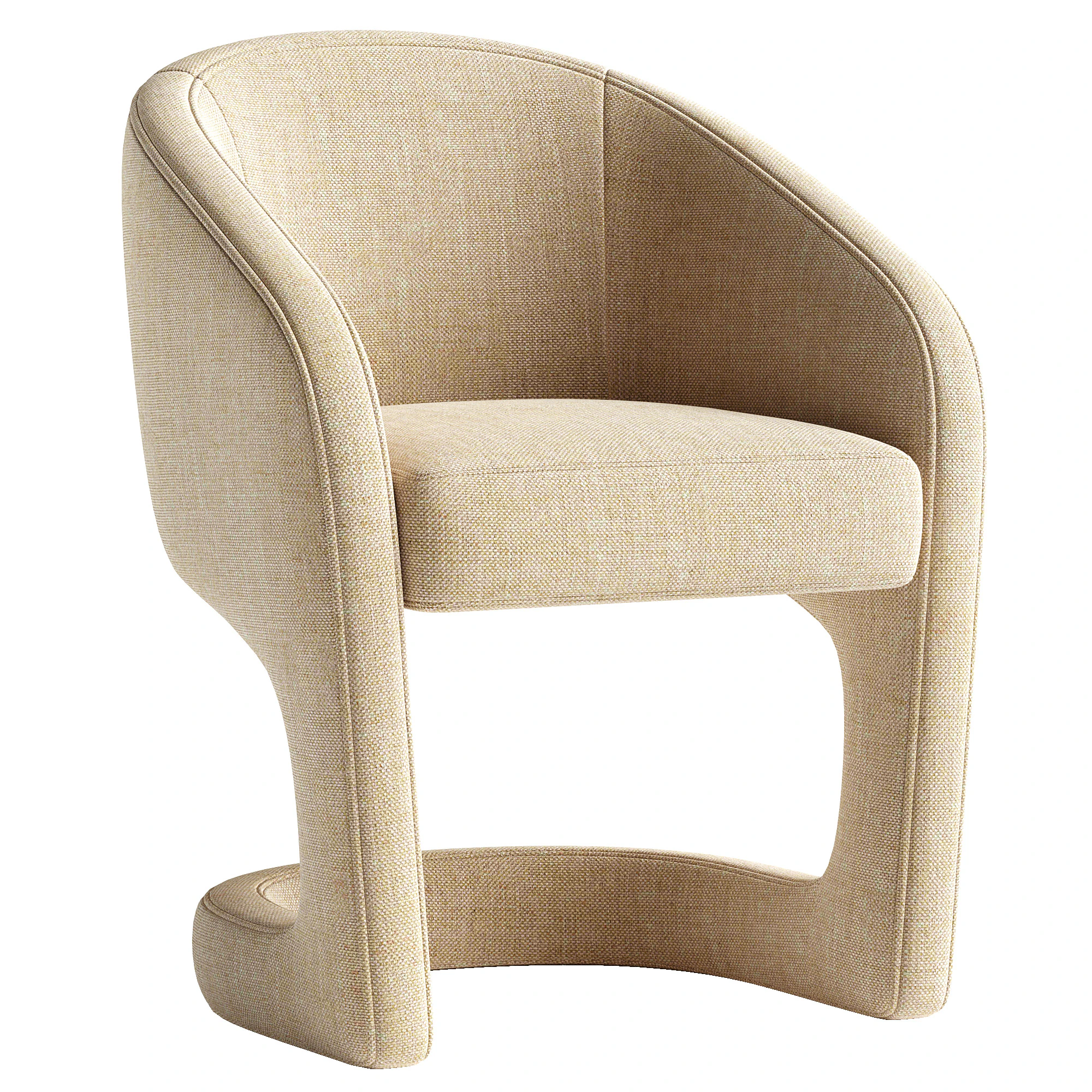 Ronaldo Dining Chair 3D Model .c4d .max .obj .3ds .fbx .stl .blend 