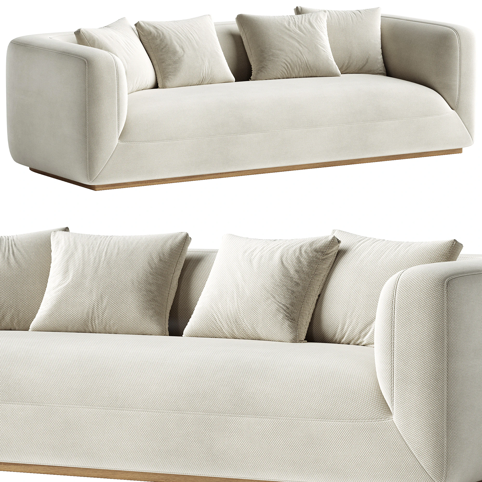 Ethan Sofa 3D Model .c4d .max .obj .3ds .fbx .stl .blend 