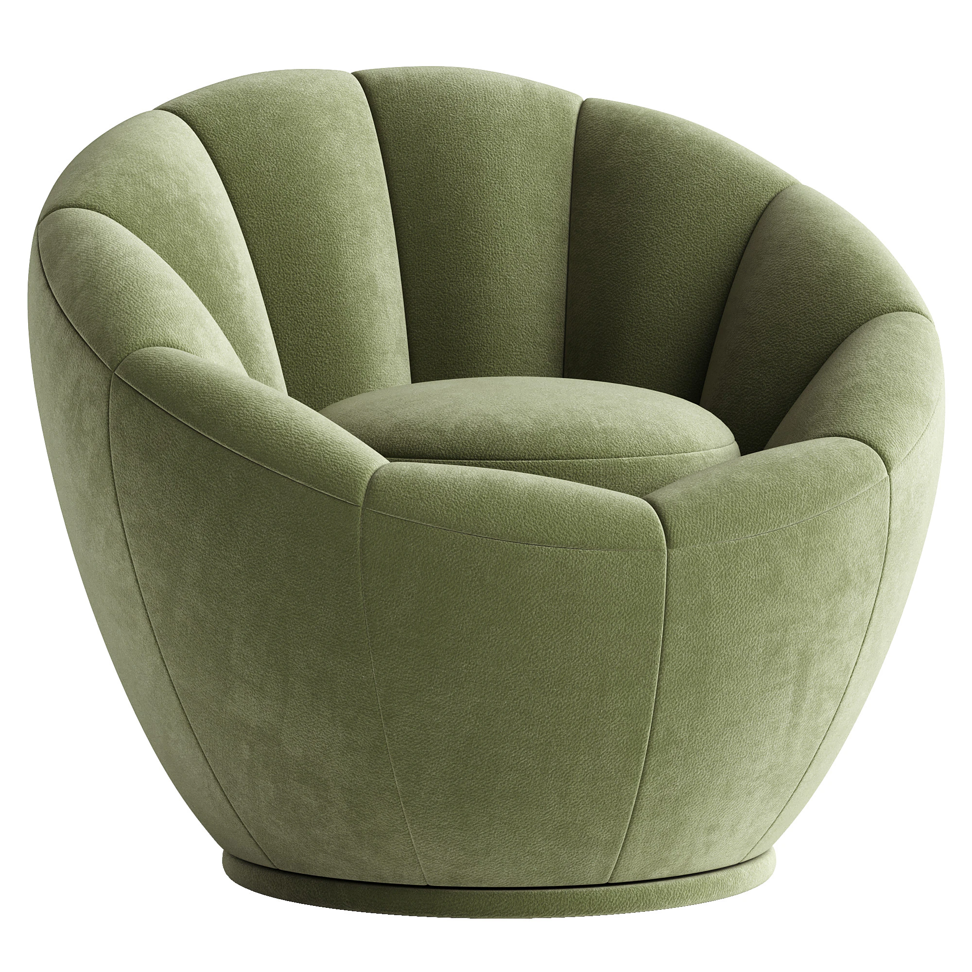 Crown armchair rotatable boucle 3D Model .c4d .max .obj .3ds .fbx .stl .blend