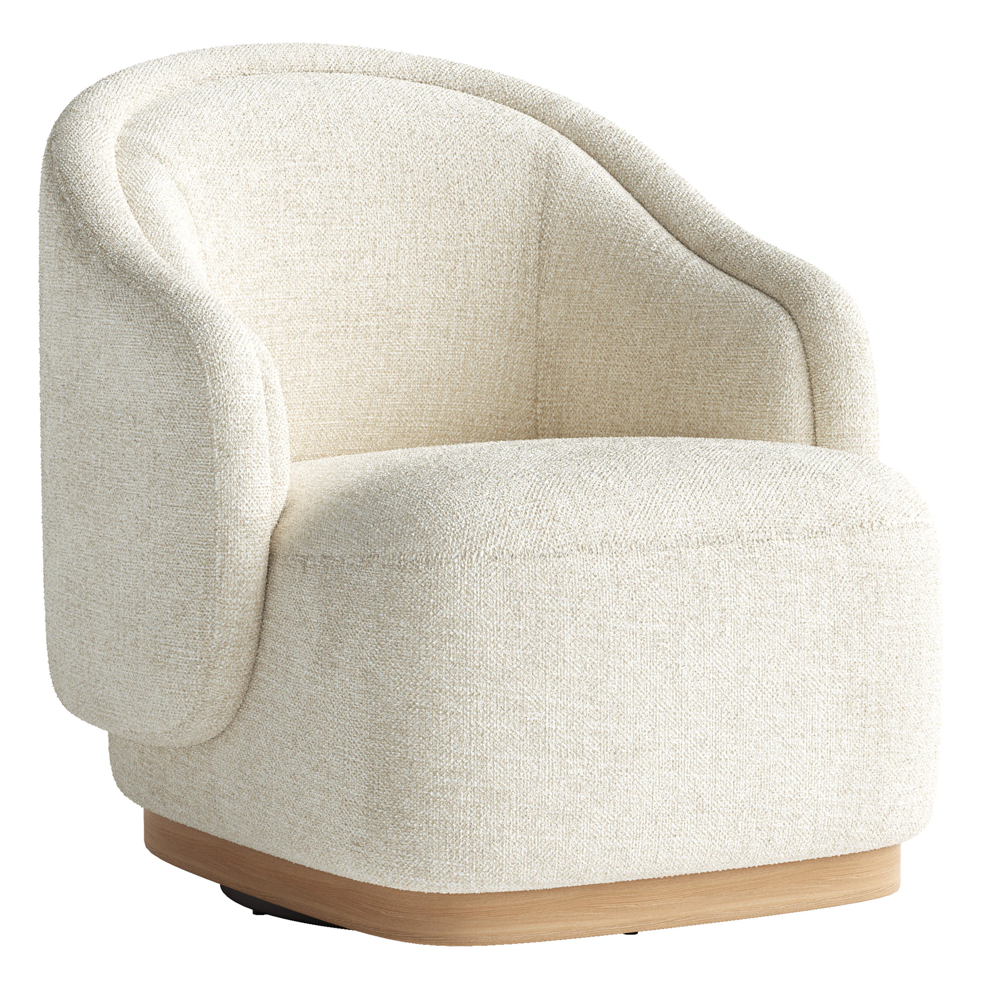 Martine Swivel Chair-Omari Natural 3D Model .c4d .max .obj .3ds .fbx .stl .blend 