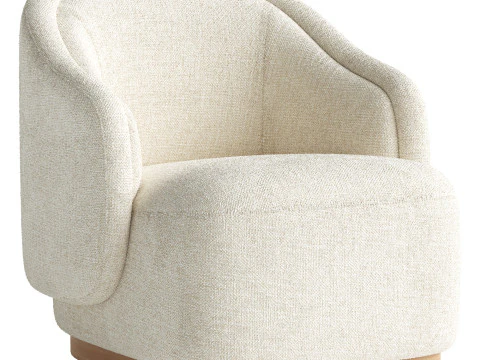 Martine 回転チェア - オマリ ナチュラル 3Dモデル