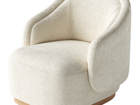 Martine Swivel Chair-Omari Natural Modelo 3D