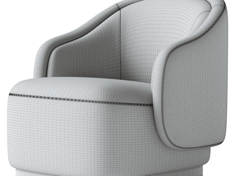 Martine Swivel Chair-Omari Natural Modelo 3D