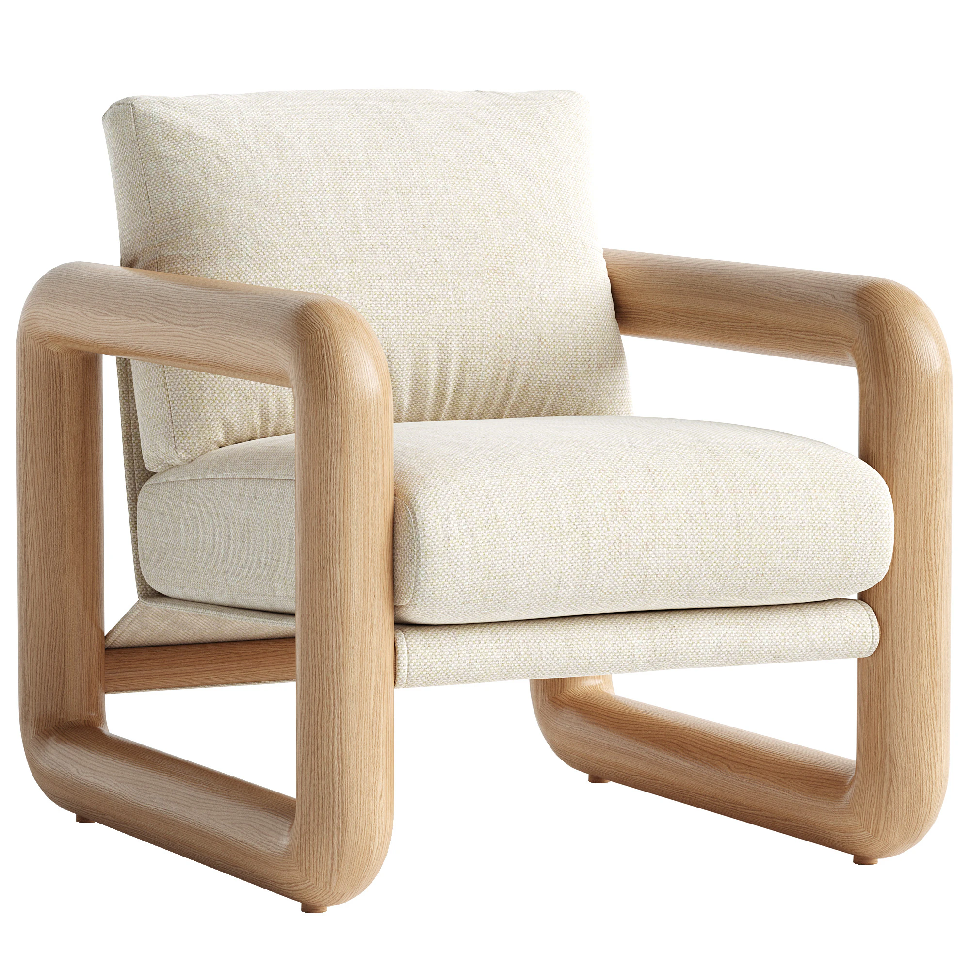 Romeo Chair-Bergamo Parchment 3D Model .c4d .max .obj .3ds .fbx .stl .blend 