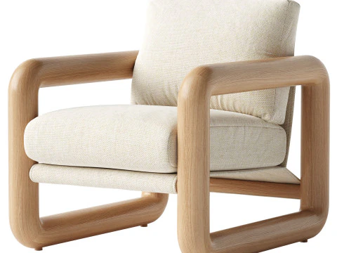 Romeo Chair-Bergamo Parchment 3D Model