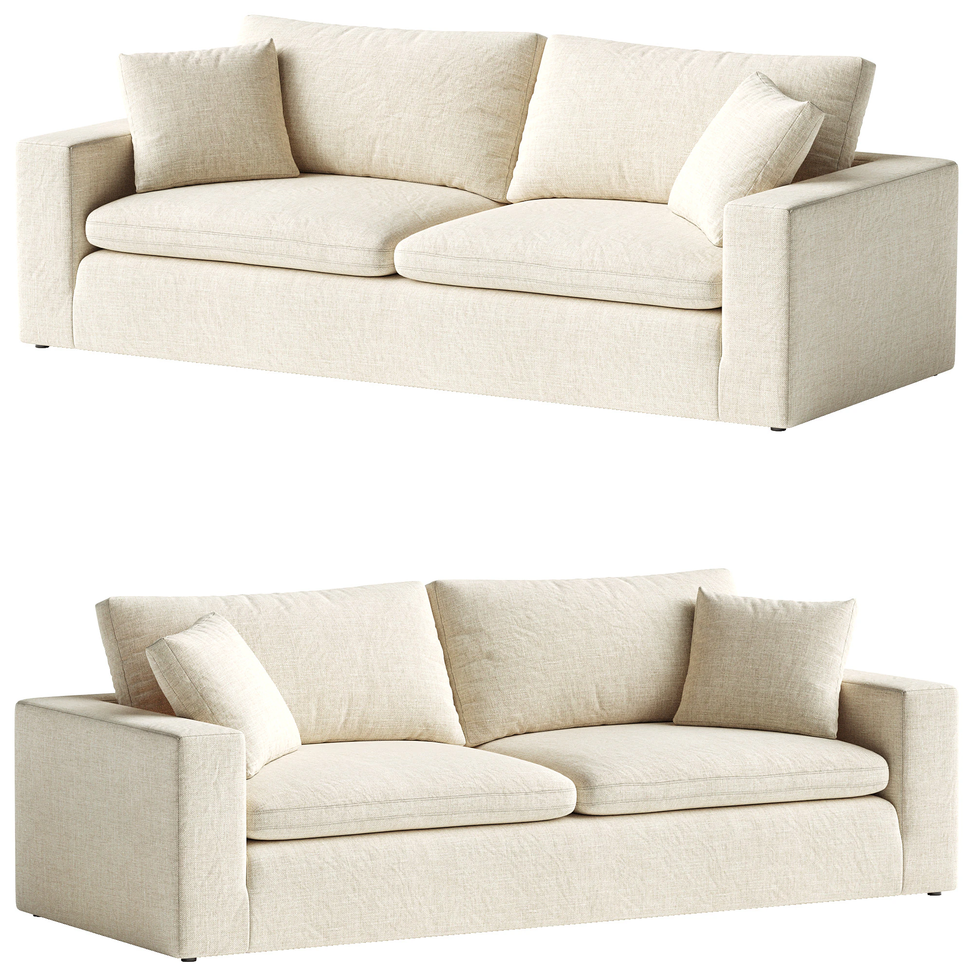 Prime Harbour Sofa 3D Model .c4d .max .obj .3ds .fbx .stl .blend 
