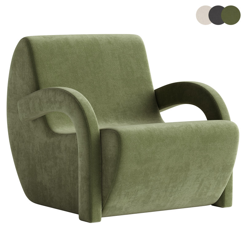 ARMCHAIR CARACOLE LEO Model 3D .c4d .max .obj .3ds .fbx .stl .blend