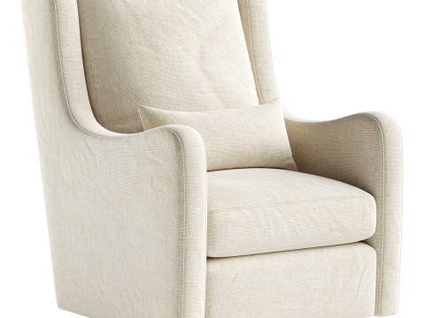 Milo Nursery Glider Chair and Ottoman Modello 3D