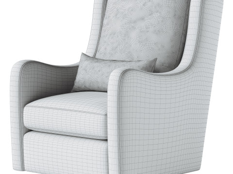 Milo Nursery Glider Chair and Ottoman Modello 3D