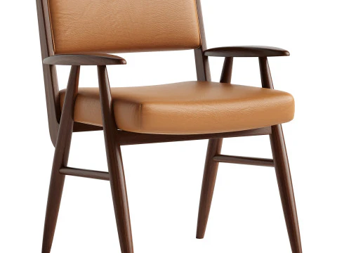 Papile Hasselt Abanoz Yemek Sandalyesi 3D Model