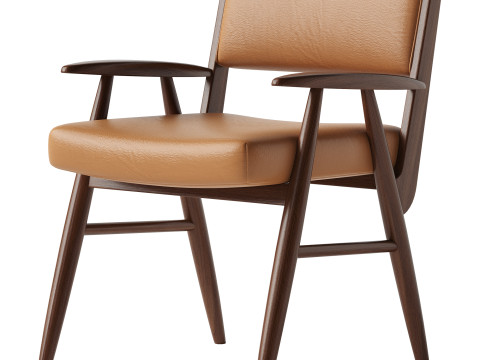 Papile Hasselt Ebony Dining Armchair Model 3D
