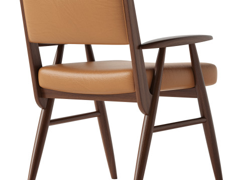 Papile Hasselt Ebony Dining Armchair Model 3D