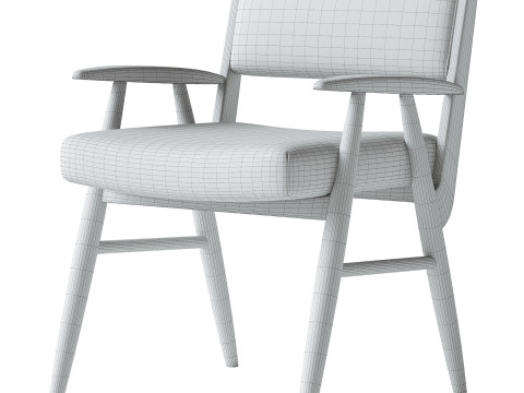 Papile Hasselt Ebony Dining Armchair Model 3D