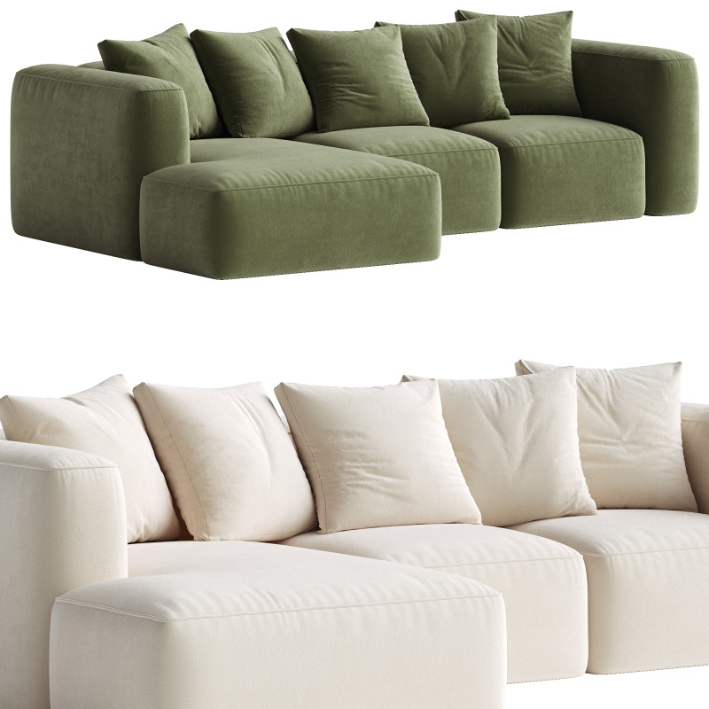 Downtime Corner Cinema Sofa 3Dモデル .c4d .max .obj .3ds .fbx .stl .blend 