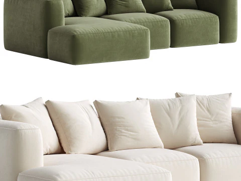 Downtime Corner Cinema Sofa 3D Model