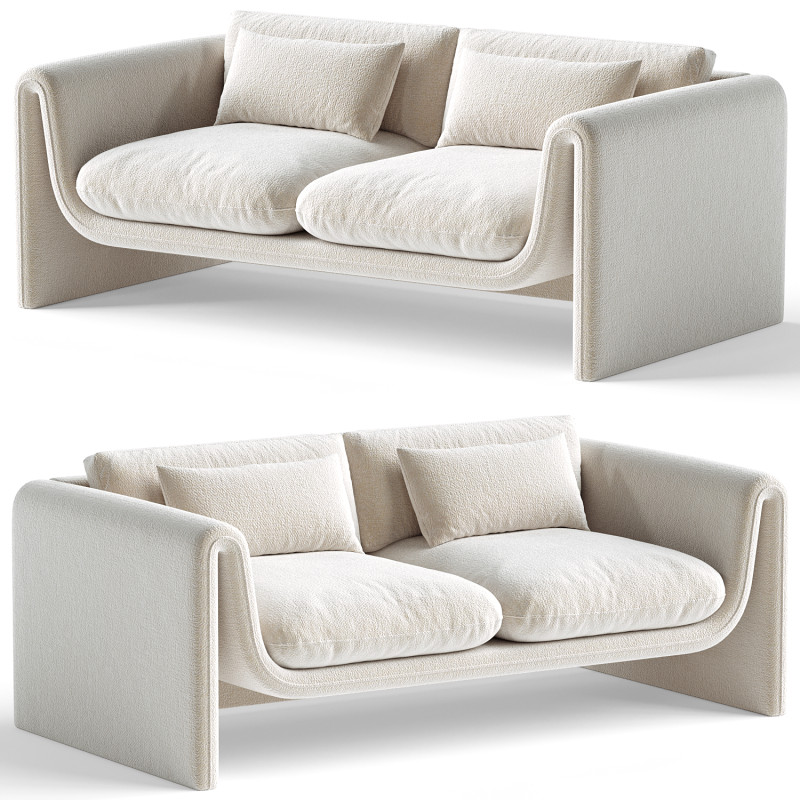 Memory Foam Modern Sofa 3D 模型 .c4d .max .obj .3ds .fbx .stl .blend 