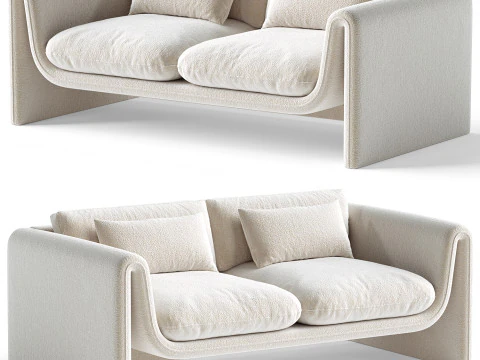 Nowoczesna sofa z pianki memory Model 3D