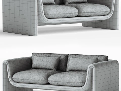 Memory Foam Modern Sofa 3D Model