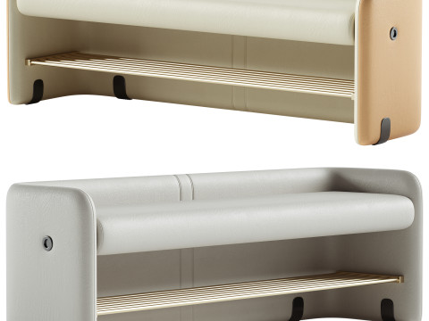 Upholstered Modern Entryway Short Bench 3D Model