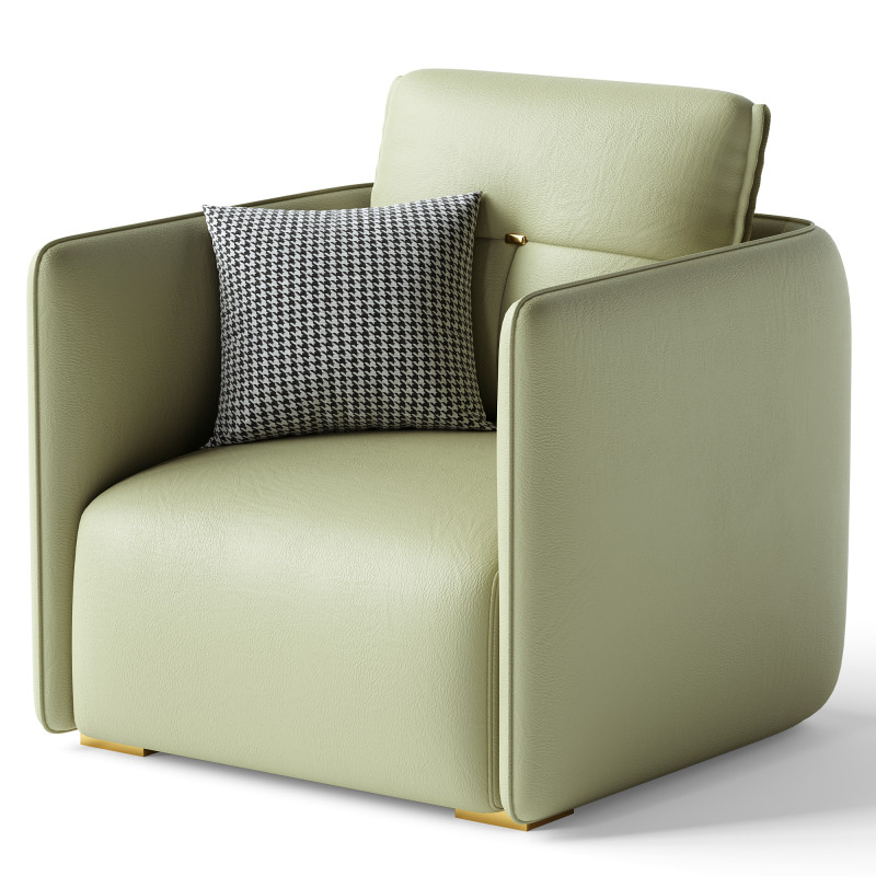 Modern Green Tech Cloth Upholstered Sraight-back Armchair Model 3D .c4d .max .obj .3ds .fbx .stl .blend 