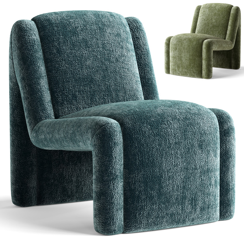 McCall Chenille Accent Chair 3Dモデル .c4d .max .obj .3ds .fbx .stl .blend
