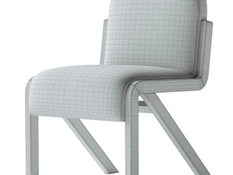 Boucle Rani Armless Dining Chair 3D Model