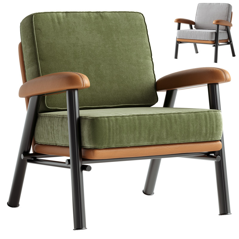 Ludwig armchair 3D Model .c4d .max .obj .3ds .fbx .stl .blend