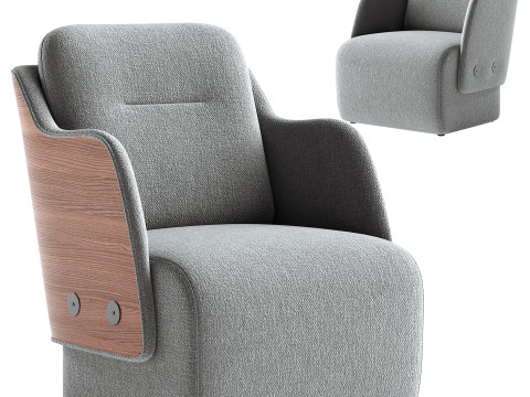 Luna armchair Model 3D
