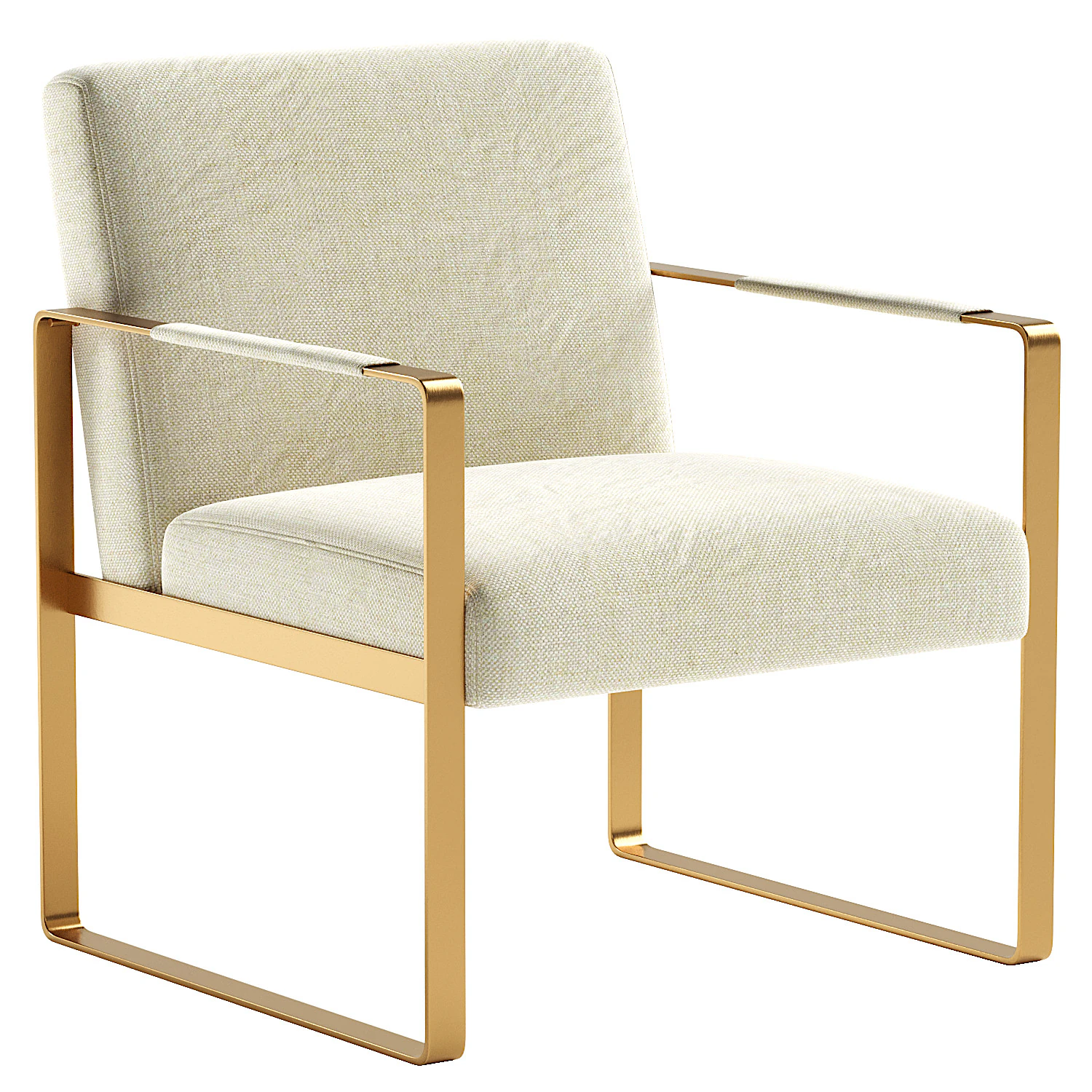 Modern Designer Metal Base Lounge Accent Chair 3D Model .c4d .max .obj .3ds .fbx .stl .blend 