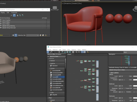 Kursi Makan Sabat Model 3D