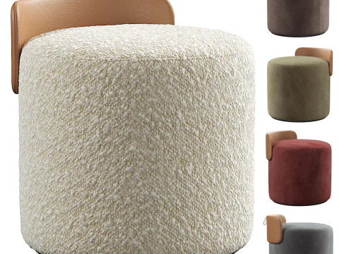 Pouf with a back 3D Model