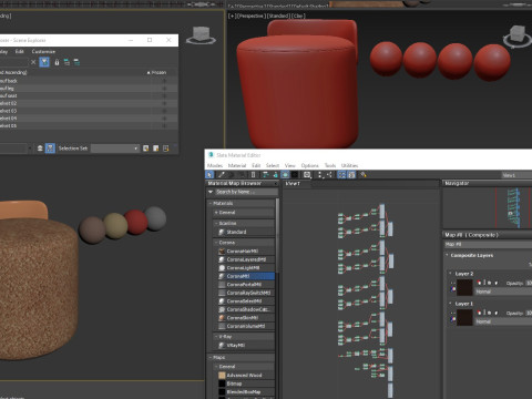 Pouf avec dossier Modèle 3D