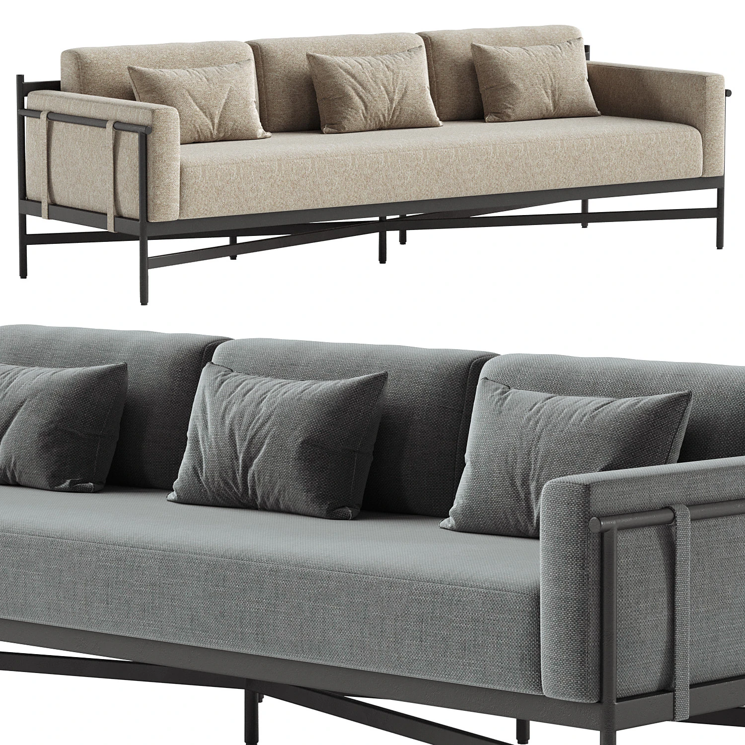 Hearst Outdoor Sofa 3D Model .c4d .max .obj .3ds .fbx .stl .blend 