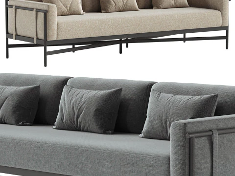 Відкритий диван Hearst 3D Модель