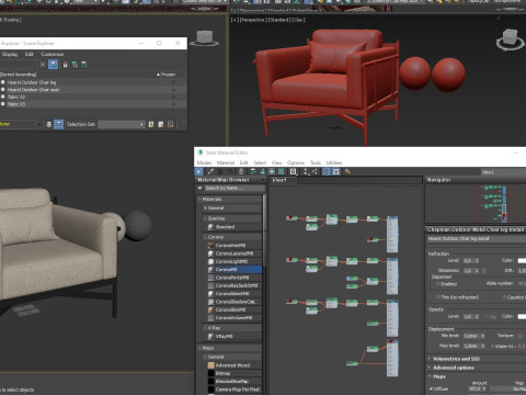 Hearst Outdoor Chair 3D Model