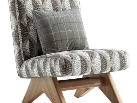 सिनाग असबाबवाला आसान कुर्सी 3D मॉडल