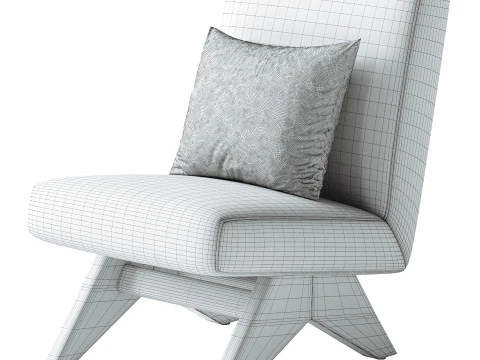 Sinag Upholstered Easy Chair 3D Model