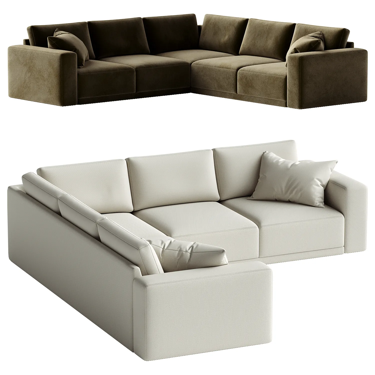 BALIUS Corner Sofa 3D Model .c4d .max .obj .3ds .fbx .stl .blend 