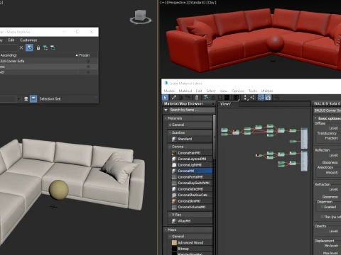 BALIUS Corner Sofa 3D Model