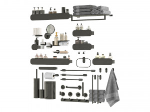 Bathroom Accessories 3D मॉडल