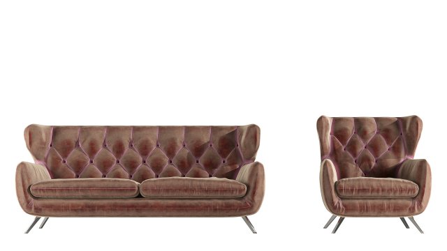 Candy Sofa 3D Model .c4d .max .obj .3ds .fbx .stl .blend 