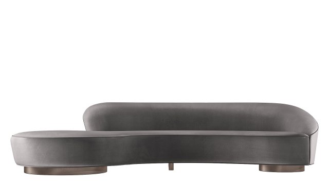 Serpentine Sofa3ds Model 3D .c4d .max .obj .3ds .fbx .stl .blend 