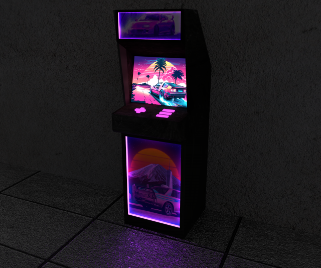 Arcade machine Modèle 3D .c4d .max .obj .3ds .fbx .stl .blend 