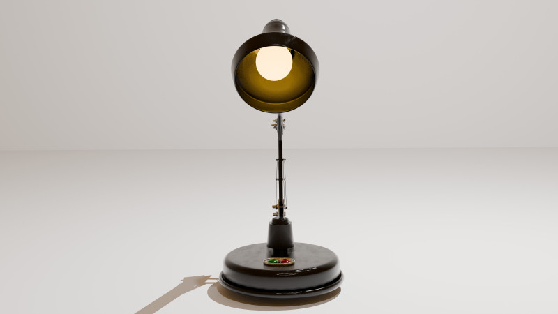 Metal black lamp 3D Model .c4d .max .obj .3ds .fbx .stl .blend 