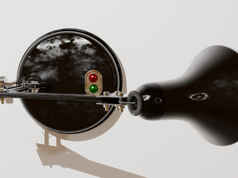 Metal black lamp 3D Model
