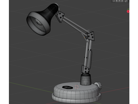 Metal black lamp 3D Model