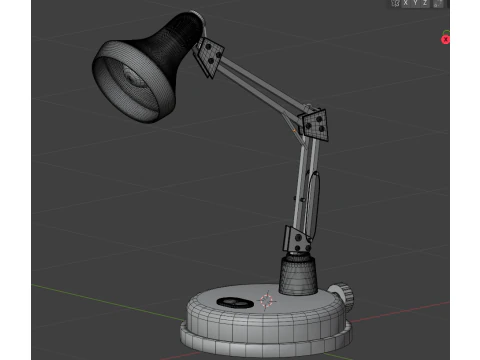 Metal black lamp 3D Model