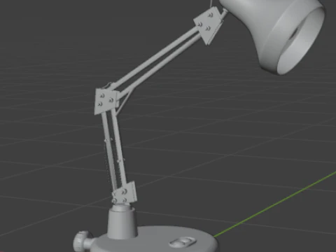 Metal black lamp 3D Model